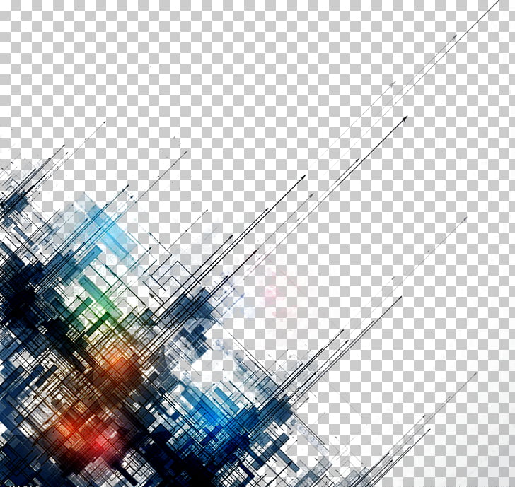 Simple abstract lines background lines, black, green, and blue abstract painting PNG clipart
