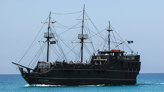 pirate ship on body of water thumbnail