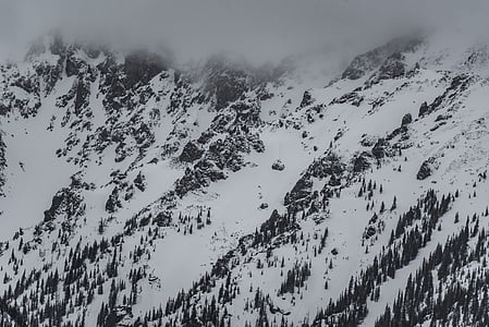 mountain rage view under cloudy sky thumbnail