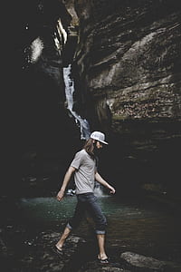 man walking at the stones thumbnail