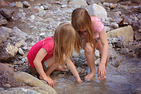 two girls playing on water thumbnail