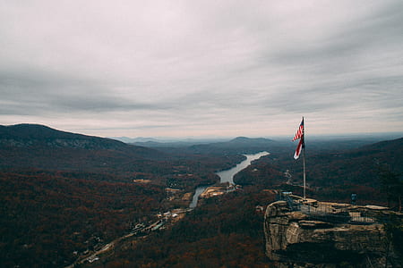 two national flag in rock formation thumbnail