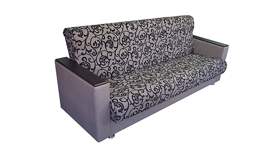 gray and black floral couch thumbnail
