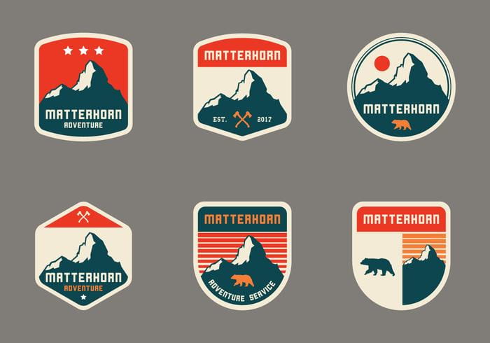 Matterhorn Vintage Badge svg, eps file