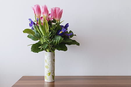 Beautiful flower in vase. Nice Valentine’s Day thumbnail