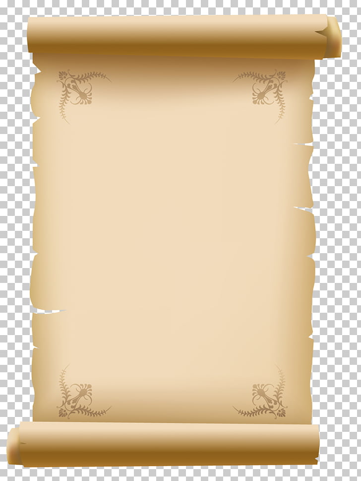 Paper Scroll , Scrolled Old Decorative Paper , brown scroll PNG clipart
