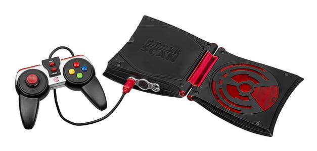 black and red Hyper Scan game console thumbnail