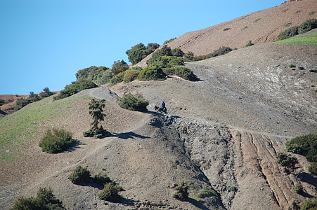 mountain with trees under clear day sky thumbnail