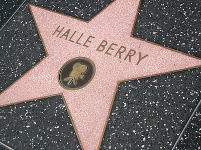 pink and black Halle Berry star tile thumbnail