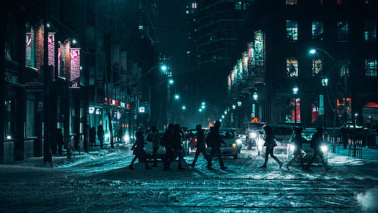 City Winter Street Photo thumbnail