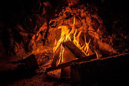 photo of bonfire at nighttime thumbnail