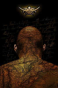 man with map tattoo illustration thumbnail