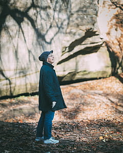 Shallow Focus Photography of Person in Black Coat thumbnail