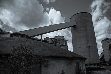 Abandoned Factory, Black And White thumbnail