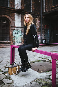 Portrait of young woman on the street thumbnail