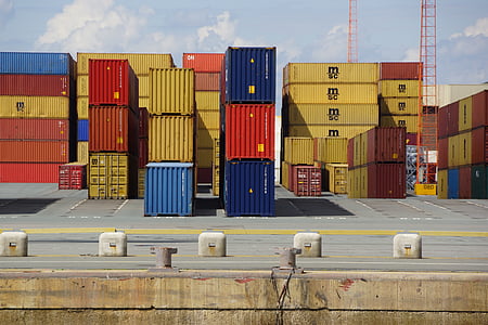 assorted-color cargo trailers during daytime thumbnail