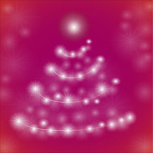 white and purple Christmas tree illustration thumbnail