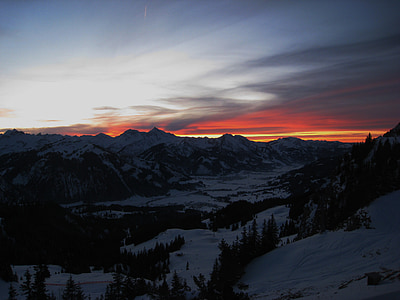 top view of snowy mountains thumbnail