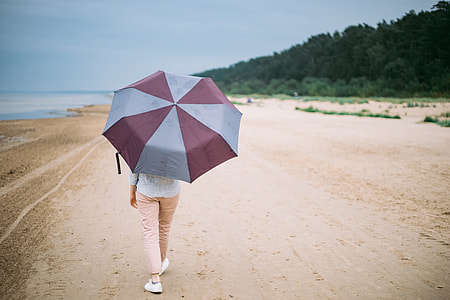 Rainy day on the beach thumbnail