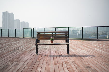 brown wooden bench thumbnail