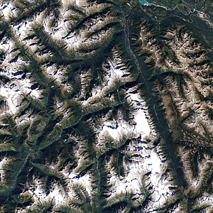 Glacier National Park as seen from space in British Columbia, Canada thumbnail