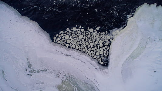 bird's-eye view of ice glacier thumbnail