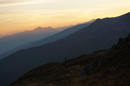 black mountains during sunset thumbnail