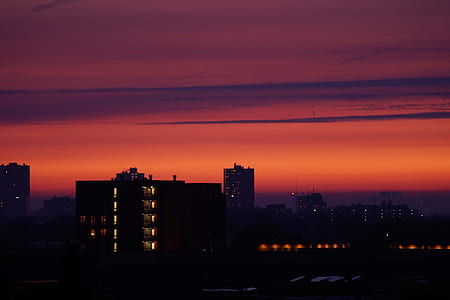 city, dawn, sky, sunset thumbnail