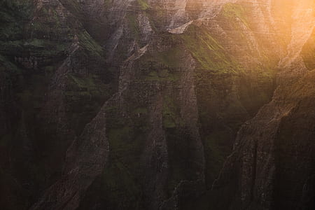 mountain, mountain side, sunlight, sun thumbnail