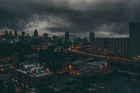 aerial photography of city during nighttime thumbnail