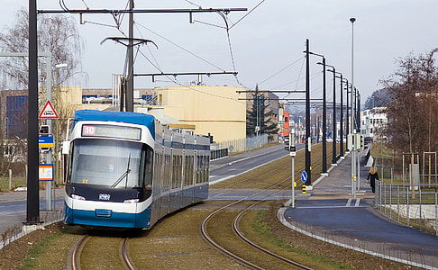 The Stadtbahn Glattal in Opfikon, Switzerland thumbnail
