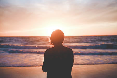 woman in silhouette photo thumbnail