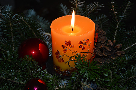 yellow pillar candle thumbnail