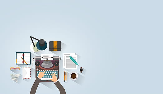 Writer Typing - Typewriter - Work Desk - Author - With Copyspace thumbnail
