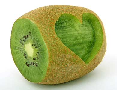 kiwi fruit with heart engravings thumbnail