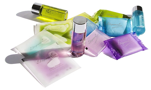 blue-and-purple bottles and plastic packs thumbnail