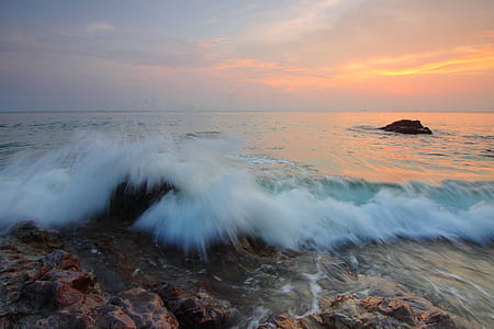 sea, dawn, nature, sky thumbnail