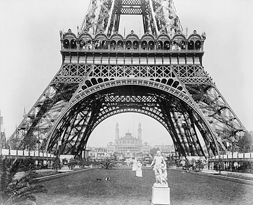 gray scale photo of Eiffel tower thumbnail