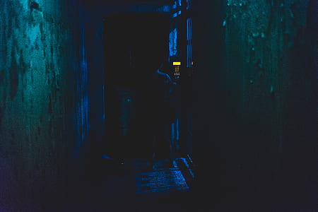 door, night, dark, alley way thumbnail