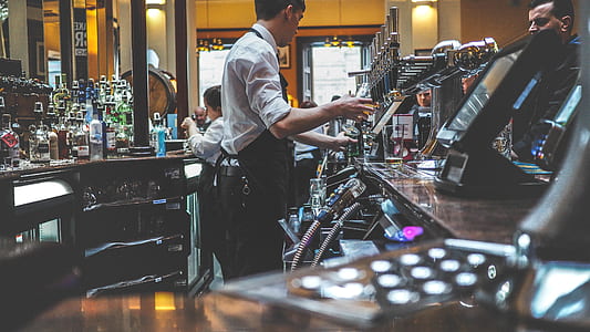 barista mixing drinks on bar thumbnail