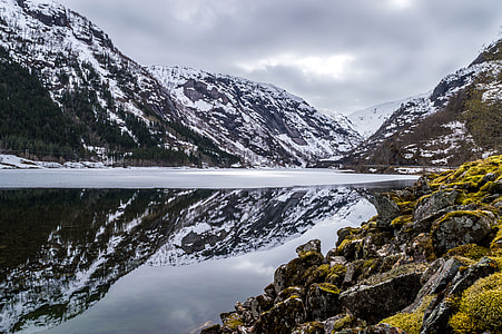 clouds with mountain and lake thumbnail