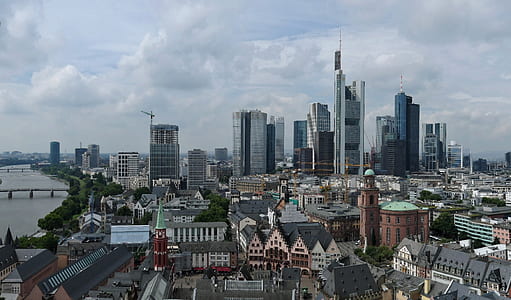 high-rise buildings under white sky thumbnail