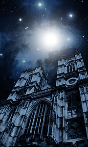low angle photography of white cathedral thumbnail
