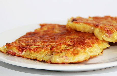 two cooked food on white plate thumbnail