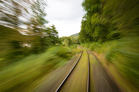 time-lapse photography of railway during daytime thumbnail
