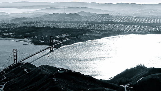 aerial photo of Golden Gate Bridge at San Francisco, California thumbnail