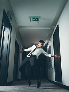 Man Break Dancing on Hallway thumbnail