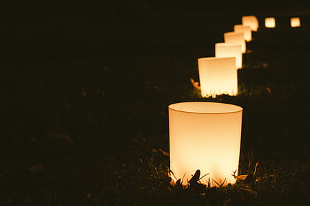 white lamps on green grass field thumbnail