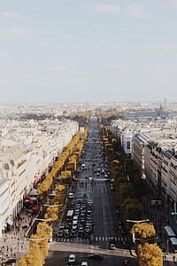 aerial photography of high-rise buildings and vehicles during daytime thumbnail