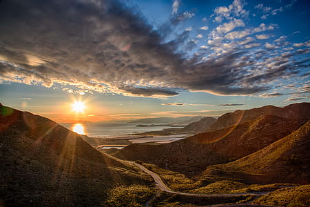 brown mountain on sunrise thumbnail